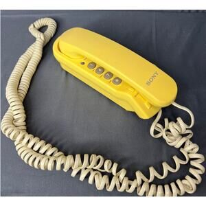 Vintage Sony Telephone Yellow Corded